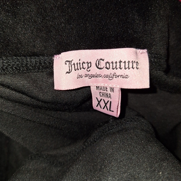 Lot Of 2 Y2K Juicy Couture Pants 2XL Activewear Hot Pink& Black Velour Yoga Logo - Picture 12 of 12